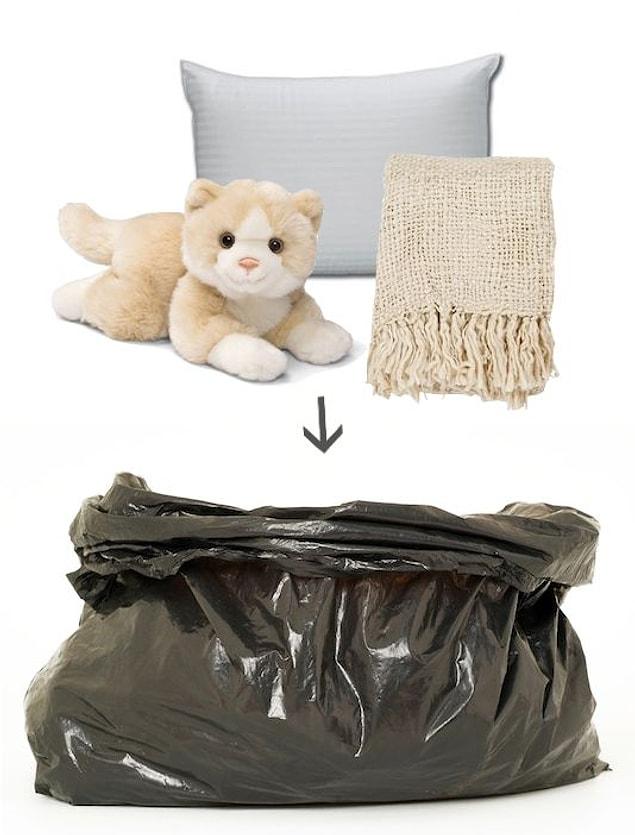 3. You can carry soft items in XL garbage bags.
