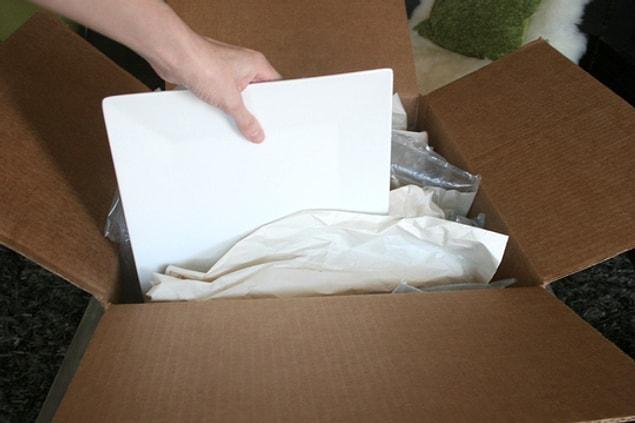 10. Or you can wrap the plates with bubble wraps and place them upright in the box.