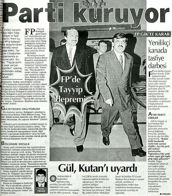 25. 04 Eylül 2000 Hürriyet - AK Parti'nin kuruluş sesleri.