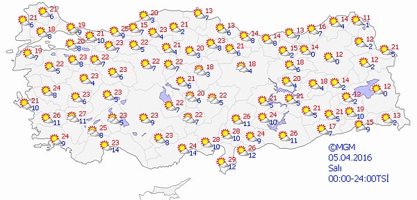 ÖNÜMÜZDEKİ 4 GÜN TÜRKİYE GENELİNDE HAVA