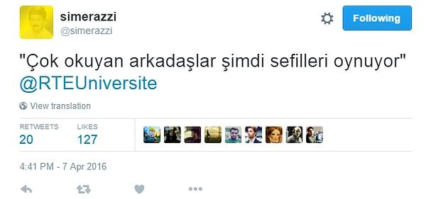 3. Kimi kullanıcılar üniversitenin sloganının da Recep Tayyip Erdoğan'ın bir sözü olmasını önerdi.