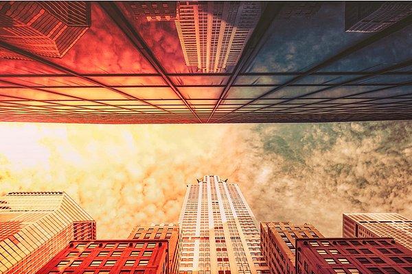 10. İnsanın zihninde Inception'ı çağrıştıran bir fotoğraf. Chrysler Binası, New York.