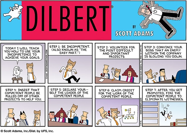 11. Peter prensibi, Scott Adams'ın Dilbert karakterine de ilham verdi.