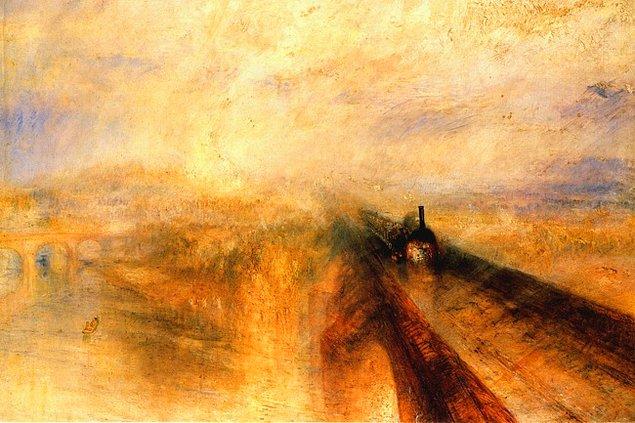 5. 'Yağmur, Buhar ve Hız - Büyük Batı Tren Yolu", J. M. W. Turner, 1844