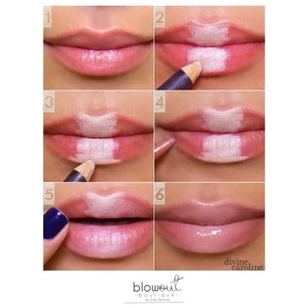 Want fuller lips? Apply a light colored lip pencil around the center of your lips before you put on lipstick.