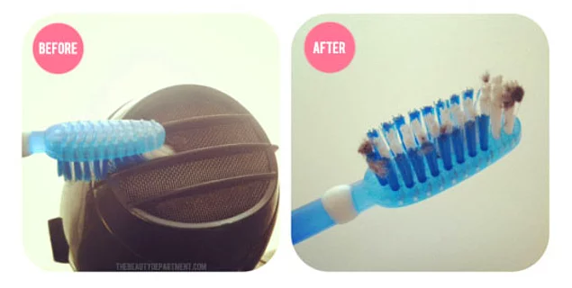 You can use an old toothbrush to clean the filter of your blow-dryer.