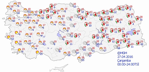 ÖNÜMÜZDEKİ 4 GÜN TÜRKİYE GENELİNDE HAVA