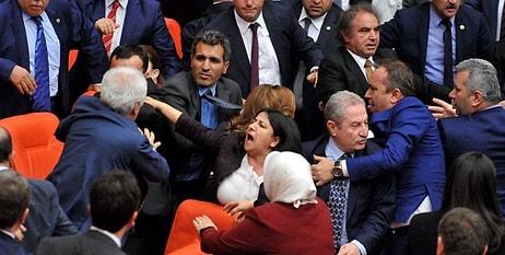 AKP'li ve HDP'li Vekiller Meclis'te Birbirine Girdi, Yumruklar Konuştu