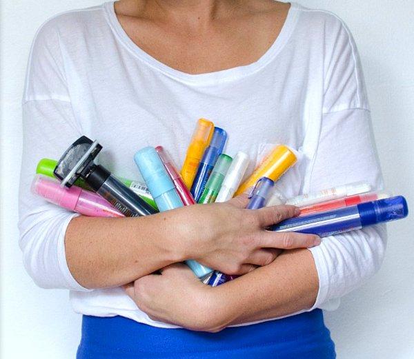 32. Bambaşka yaratıcı yaklaşımlar için marker kalemler veya sprey boyalar.
