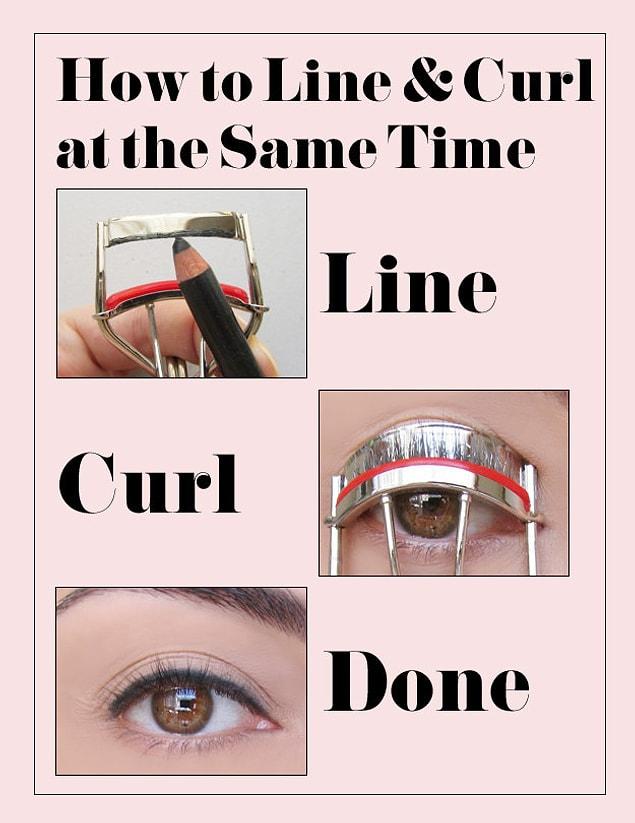 5. Use your lash curler to have the perfect eyeliner.