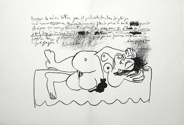 6. Picasso'nun Braque öldükten sonra anısına litografi yapması