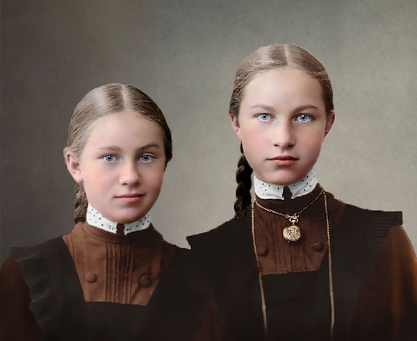 8. Девочки-гимназистки, царская Россия, 1900 -1917