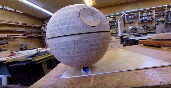 Filmdekinden Çok Daha İyi Görünen Tahtadan Death Star Yapımı