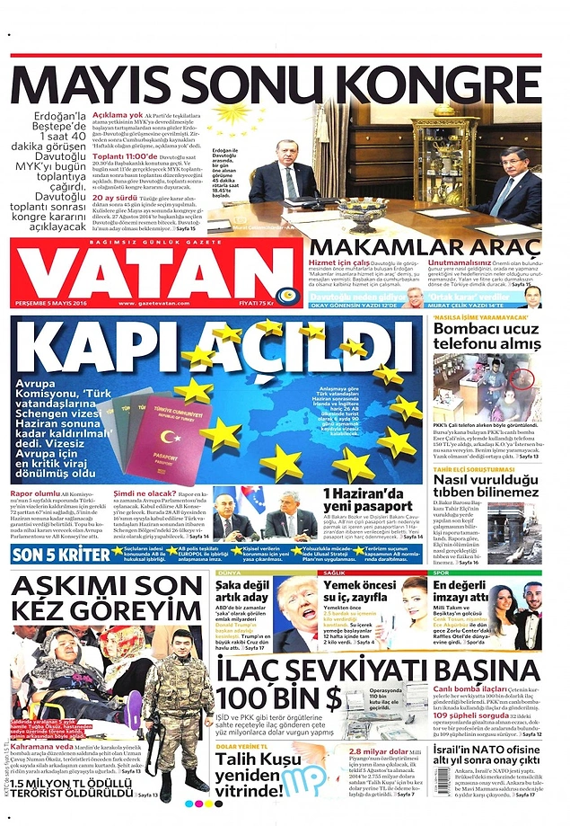 Gazetelerde Bugün | 5 Mayıs Perşembe