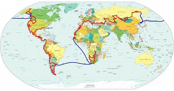 Fotoğrafta Gördüğünüz Ali Eriç'in 131,969 km'lik rotası