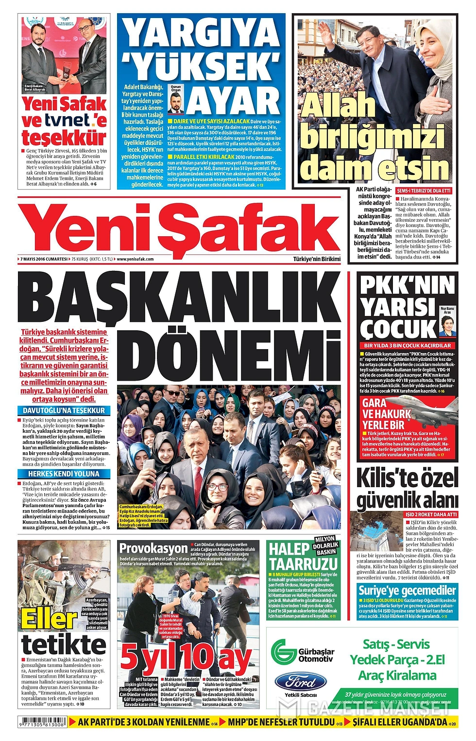 Gazetelerde Bugün | 7 Mayıs Cumartesi