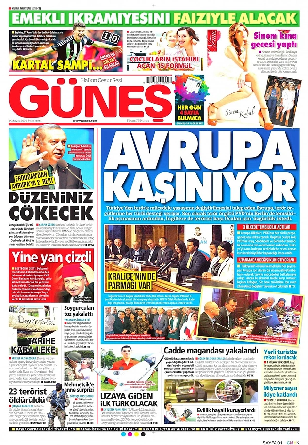 Gazetelerde Bugün | 9 Mayıs Pazartesi