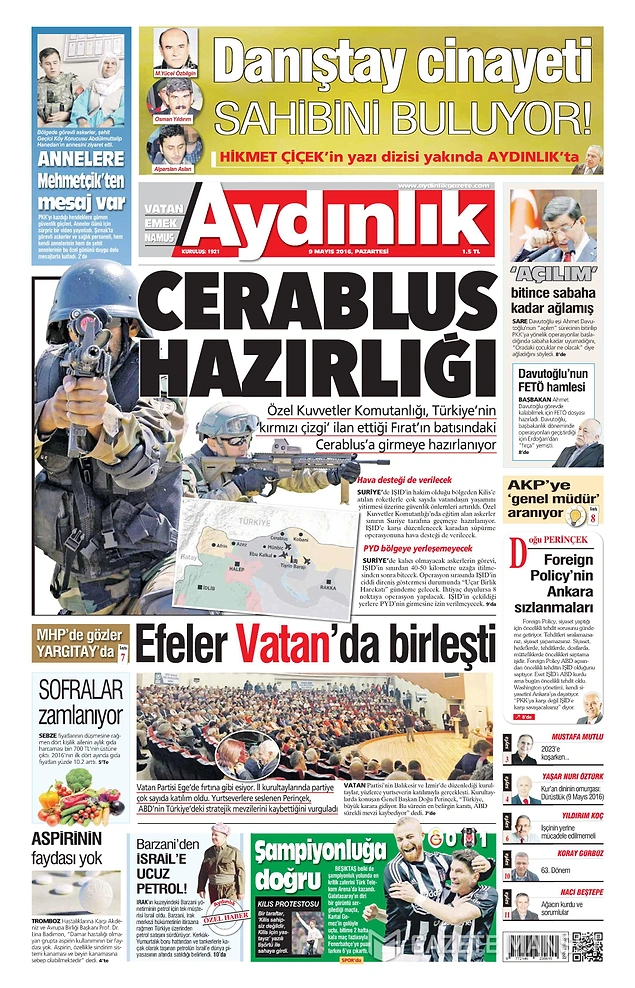 Gazetelerde Bugün | 9 Mayıs Pazartesi