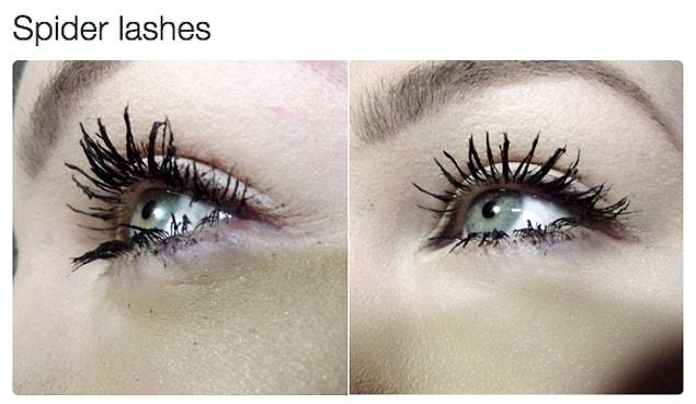 3. Using bad mascara means you'll have spider eyelashes.