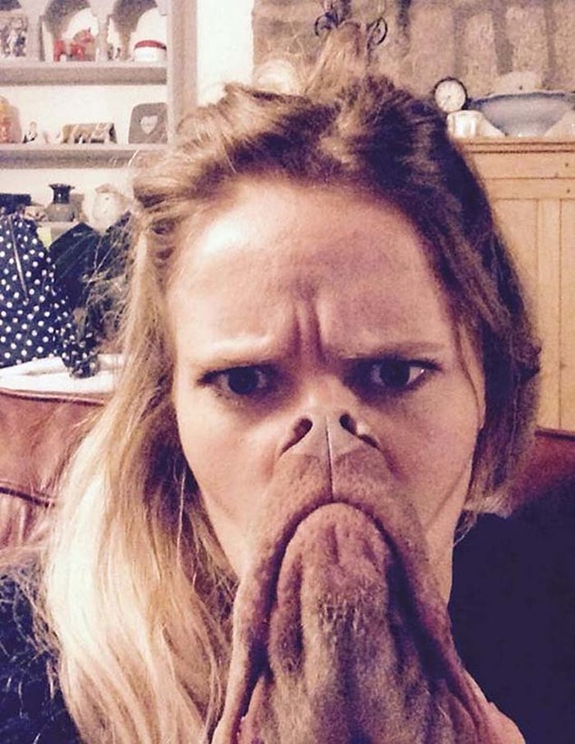 1. This girl doesn't seem to be very happy.