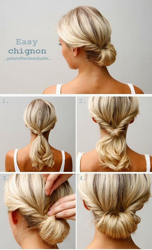 4. This fuss free updo guarantees that it will not steal time from your sleep in the morning! 😴