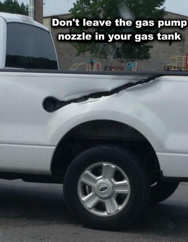 17. Always double check the gas pump.