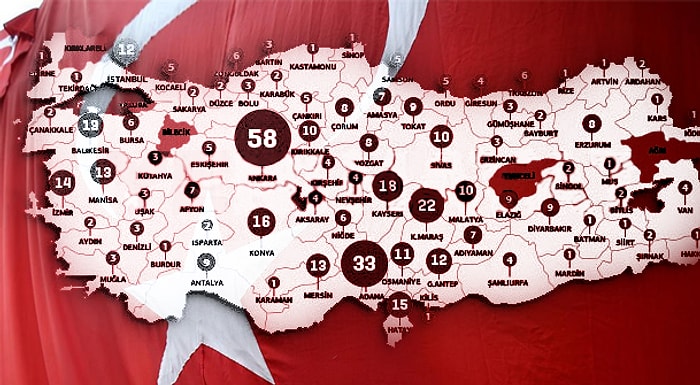 Acının Haritası: 76 Şehir 504 Şehit