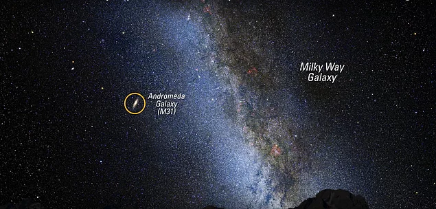 3.75 milyar yıl içerisinde Samanyolu ve Andromeda galaksilerinin çarpışması beklenmektedir.