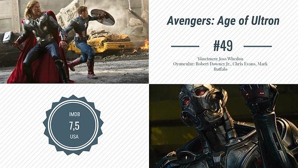 30. Avengers: Age of Ultron / Yenilmezler: Ultron Çağı | IMDB: 7,5
