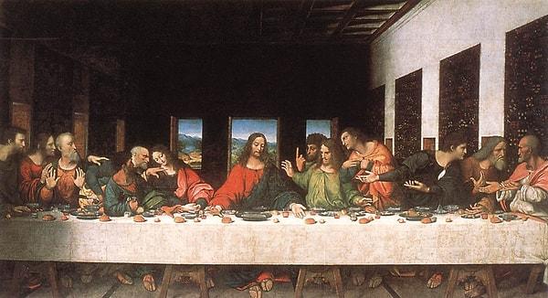 8. "The Last Supper", (Son Akşam Yemeği), Leonardo da Vinci