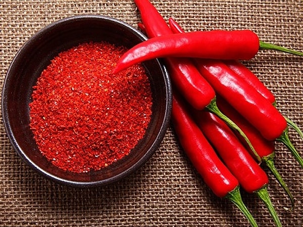 14. Красный перец.