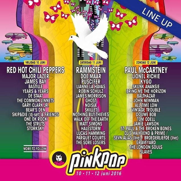 5. Pinkpop Festival: June 10th-12th - Landgraaf, Netherlands