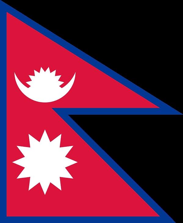 18. Dünyada Diktörgen Veya Kare Olmayan Tek Ülke Bayrağı Nepal'inki
