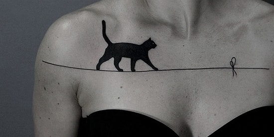 Черно-белые татуировки в стиле сюр от белорусского мастера