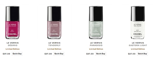 6. 27$ Chanel Лак для ногтей.