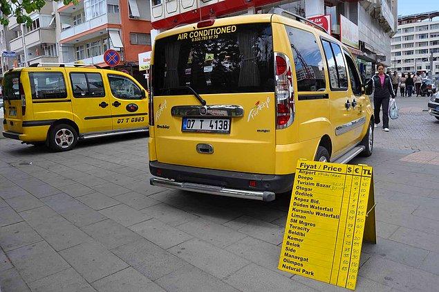 9. Taksi ücretlerinin yaşadığınız şehirden daha daha daha pahalı olması!