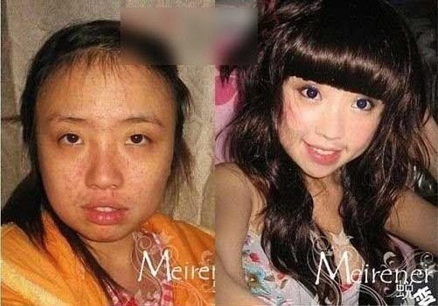 17. This one knows how to time travel by simply putting on make up.