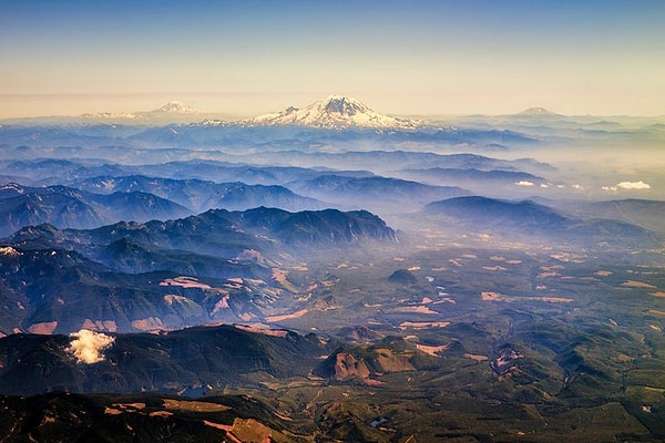22. И про вид с самолета на Рейнир
