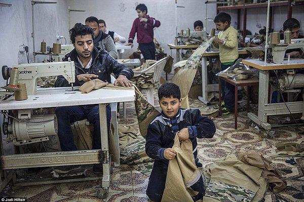 Gaziantep'in 190 km dışında bulunan atölyede yaklaşık 10 tane çocuk işçi çalıştırılıyor