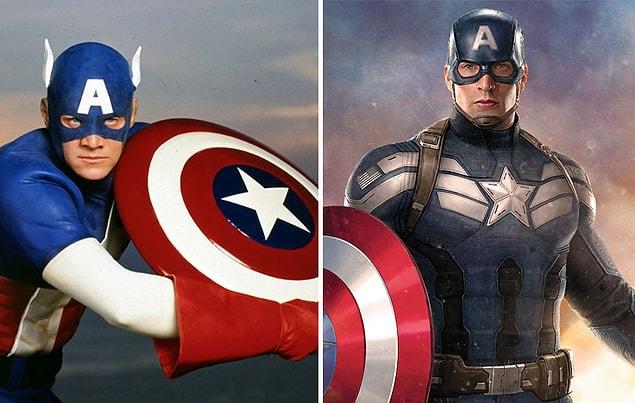 12. Captain America 1990 And 2016