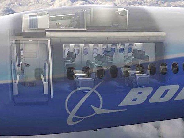 Her uçakta değil ama, Boeing 777 ve 787 modellerinde bu gizli kabinler gerçekten bulunuyor.