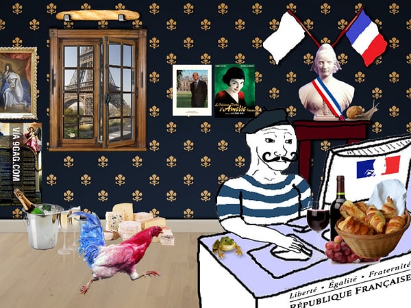 3. "Что приходит на ум моим знакомым, когда я говорю, что я француз"