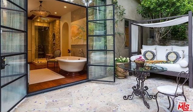 The bathrooms have their own private gardens.
