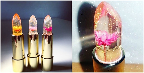 Меняющая цвет помада с натуральным цветком внутри: хит сезона