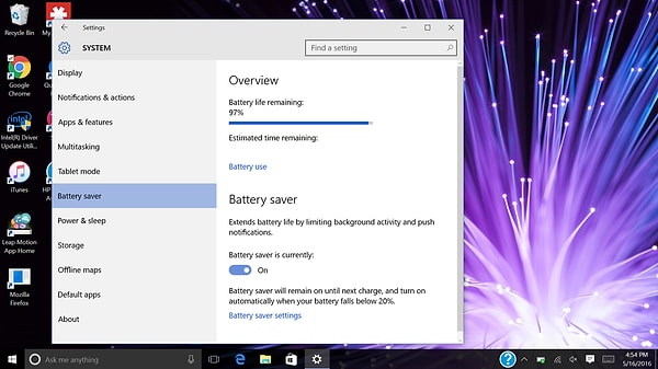 7. Включите режим экономии заряда