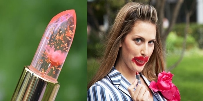 Dünyanın En Güzel Şeyi Olmaya Aday Çiçekli ve Şeffaf Rujlar: Şaka Değil!