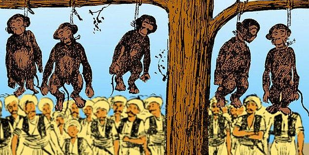 9. Osmanlı'da idam edilen maymunlar