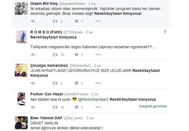 14. Geçtiğimiz aylarda bir magazin programında Demet Şener'e Demet Akalın'la ilgili bir soru sorulunca DAF da harekete geçti.