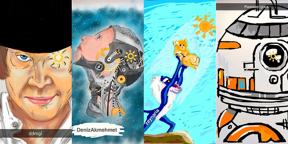 Sadece Bir Emoji Etrafında Çizilerek Snapchat Semalarına Güneş Gibi Doğmuş 23 Çiziktirme