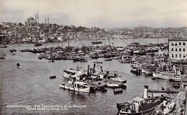 99. Karaköy'den Süleymaniye ve Yavuz Selim'e bakış (1910'lu yıllar